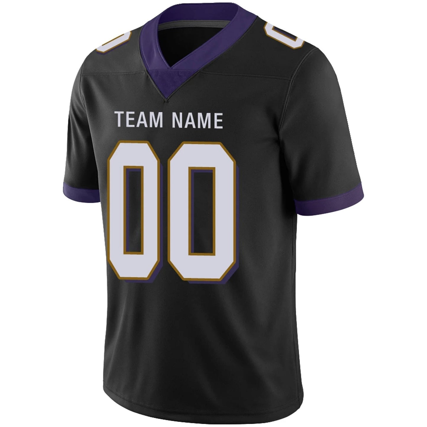 Custom B.Ravens Black Personalized Design Football Jerseys