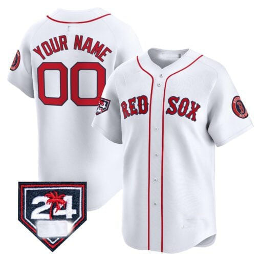 Custom B.Red Sox Spring Training Patch Vapor Premier Limited Stitched Baseball Jerseys
