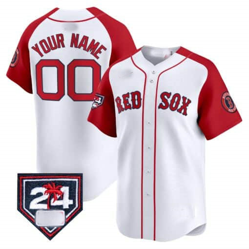 Custom B.Red Sox Spring Training Patch Vapor Premier Limited Baseball Jerseys