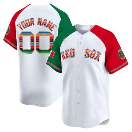 Custom B.Red Sox Mexico Vapor Premier Limited Baseball Jerseys