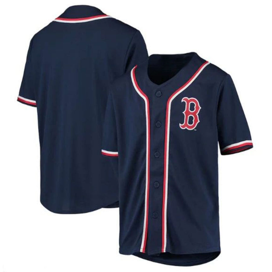 B.Red Sox Blank Player Navy Game Baseball Jerseys