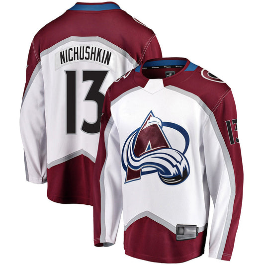 C.Avalanche #13 Valeri Nichushkin Player Fanatics Breakaway White Hockey Jerseys