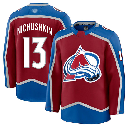 C.Avalanche #13 Valeri Nichushkin Player Fanatics Premium Home Hockey Jerseys