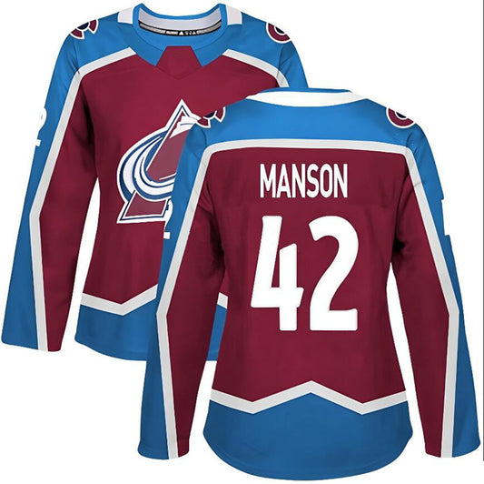 C.Avalanche #42 Josh Manson Player Fanatics Home Premium Burgundy Hockey Jerseys