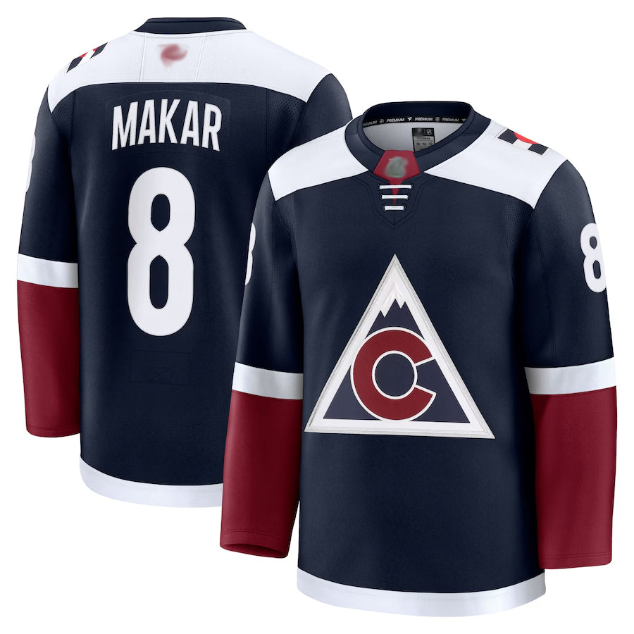 C.Avalanche #8 Cale Makar Player Fanatics Navy Premium Hockey Jerseys