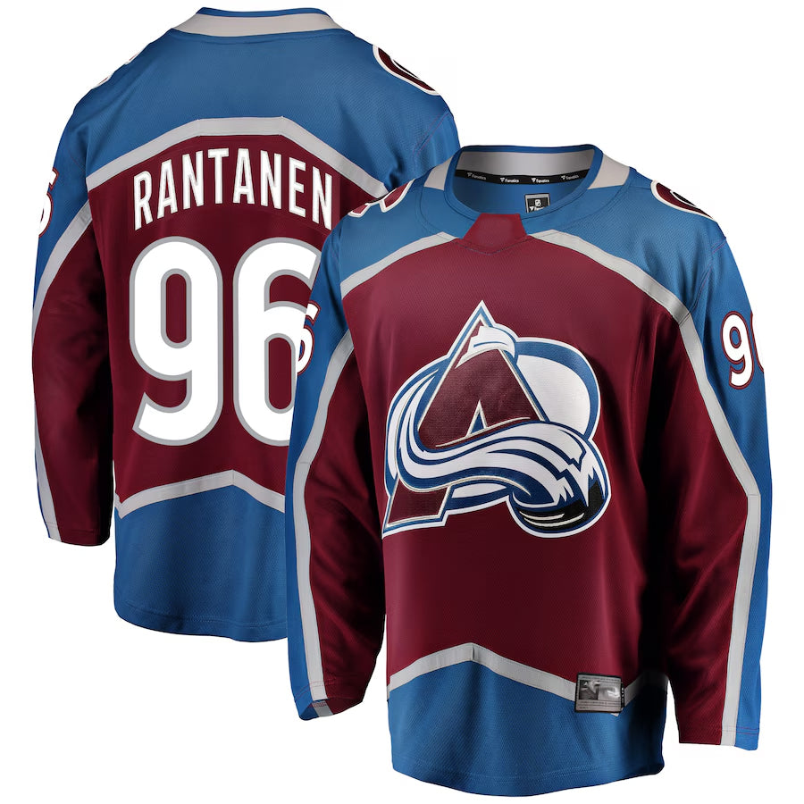 C.Avalanche #96 Mikko Rantanen Player Fanatics Breakaway Burgundy Hockey Jerseys
