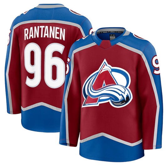 C.Avalanche #96 Mikko Rantanen Player Fanatics Burgundy Home Premium Hockey Jerseys