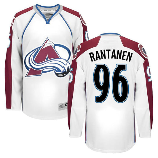 C.Avalanche #96 Mikko Rantanen Player Fanatics Premium White Home Hockey Jerseys