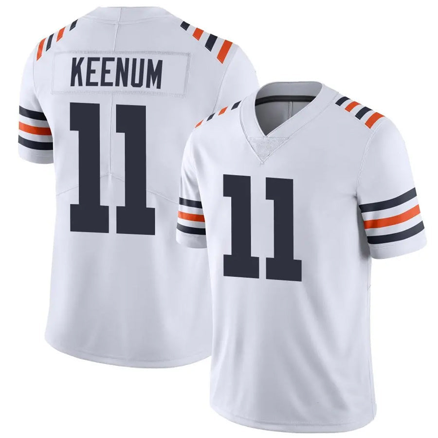 C.Bears #11 Case Keenum Player Limited White Alternate Classic Vapor Game Football Jerseys