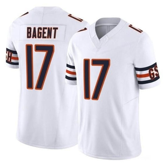 C.Bears #17 Tyson Bagent Player White Vapor F.U.S.E. Limited Football Jerseys