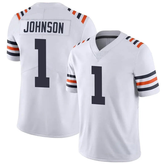 C.Bears #1 Jaylon Johnson Player White Alternate Classic Vapor Football Jerseys