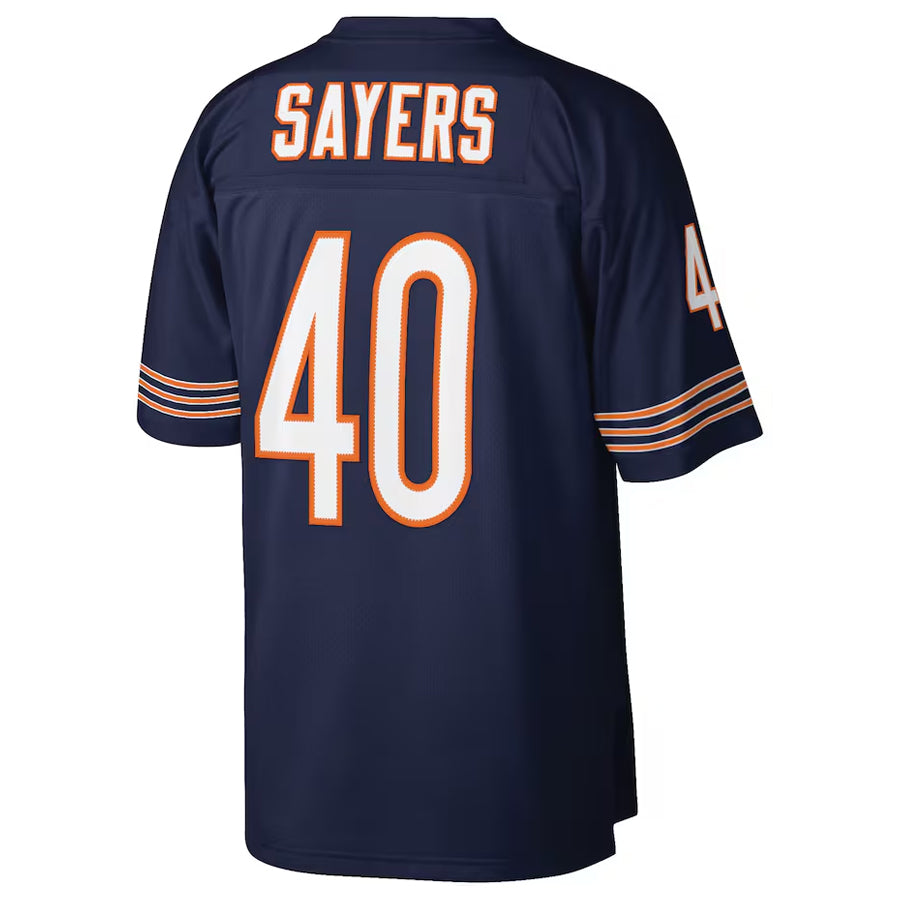C.Bears #40 Gale Sayers Player Mitchell & Ness Gale Sayers Navy Legacy Replica Football Jerseys