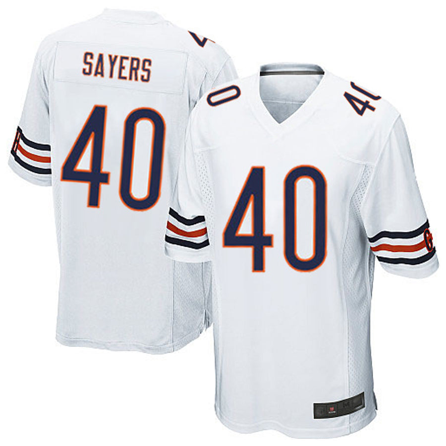 C.Bears #40 Gale Sayers Player White Game Football Jerseys