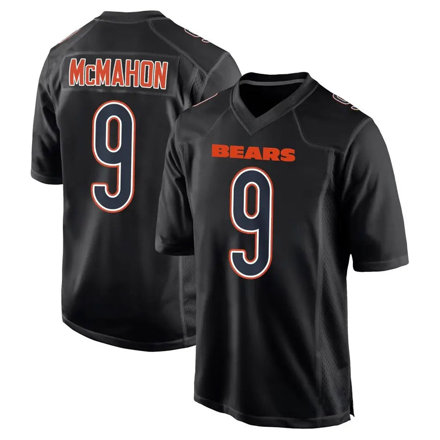 C.Bears #9 Jim McMahon Player Black Legend Fashion Football Jerseys