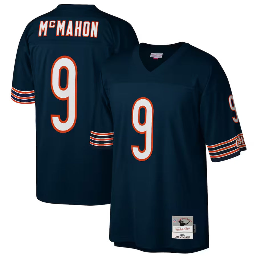C.Bears #9 Jim McMahon Player Mitchell & Ness Navy Legacy Replica Football Jerseys