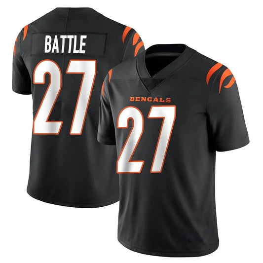 C.Bengals #27 Jordan Battle Player Black Vapor Limited Football Jerseys