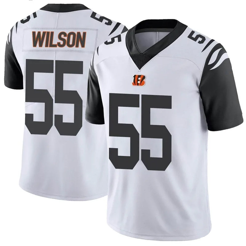 C.Bengals #55 Logan Wilson Player White Vapor Limited Football Jerseys