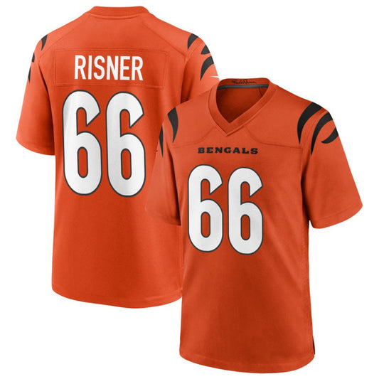 C.Bengals #66 Dalton Risner Player Orange Home Game Football Jerseys