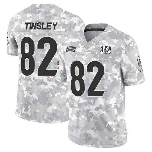 C.Bengals #82 Mitchell Tinsley Player Arctic Camo Salute to Service Limited Football Jerseys
