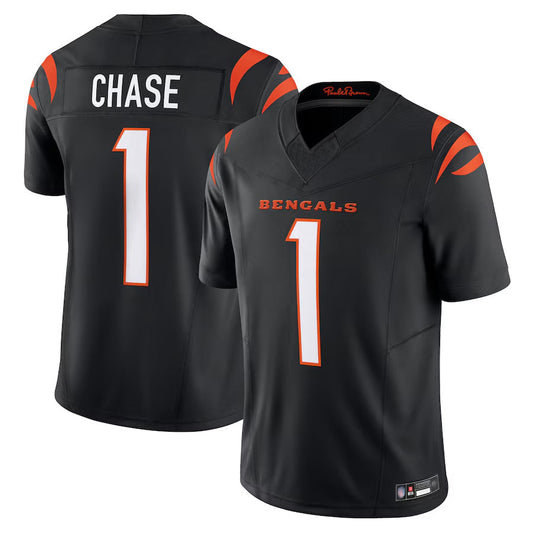 C.Bengals Home Limited Football Jerseys -Black - #1 Ja'Marr Chase Player