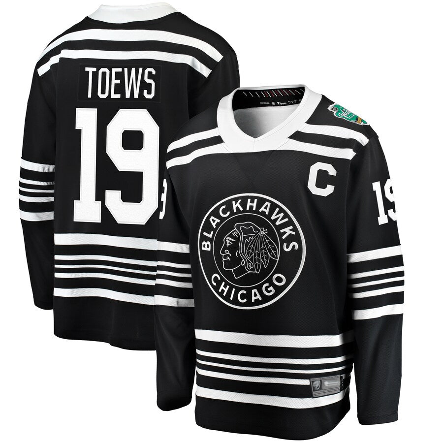 C.Blackhawks #19 Jonathan Toews Player Fanatics Classic Replica Black Hockey Jerseys