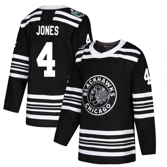 C.Blackhawks #4 Seth Jones Player Fanatics Classic Replica Black Hockey Jerseys