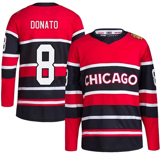 C.Blackhawks #8 Ryan Donato Player Fanatics Red Special Edition 2.0 Breakaway Hockey Jerseys