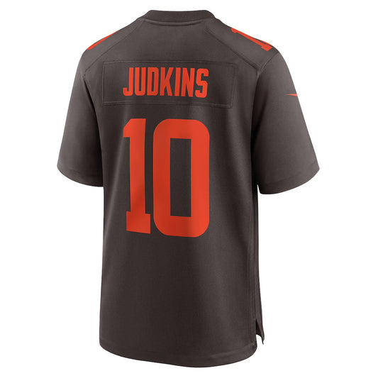 C.Browns #10 Quinshon Judkins Player Brown Game Football Jerseys