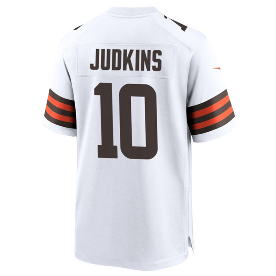C.Browns #10 Quinshon Judkins Player White Home Game Football Jerseys