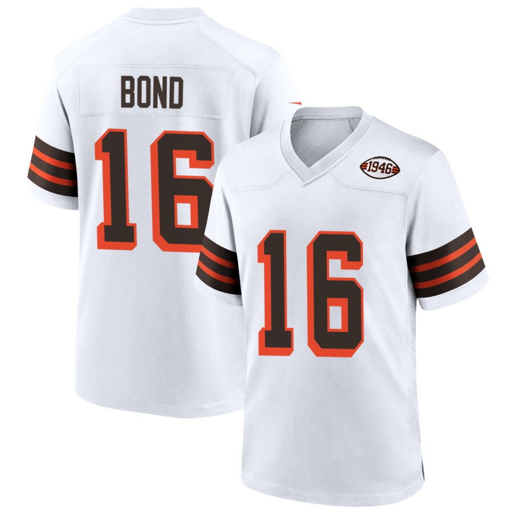 C.Browns #16 Isaiah Bond Player 1946 Collection Alternate White Football Jerseys