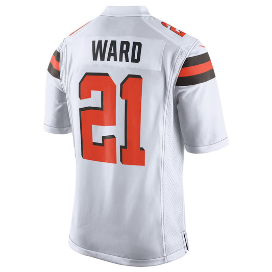 C.Browns #21 Denzel Ward Player White Vapor Limited Football Jerseys
