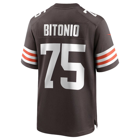 C.Browns #75 Joel Bitonio Player Brown Home Game Football Jerseys