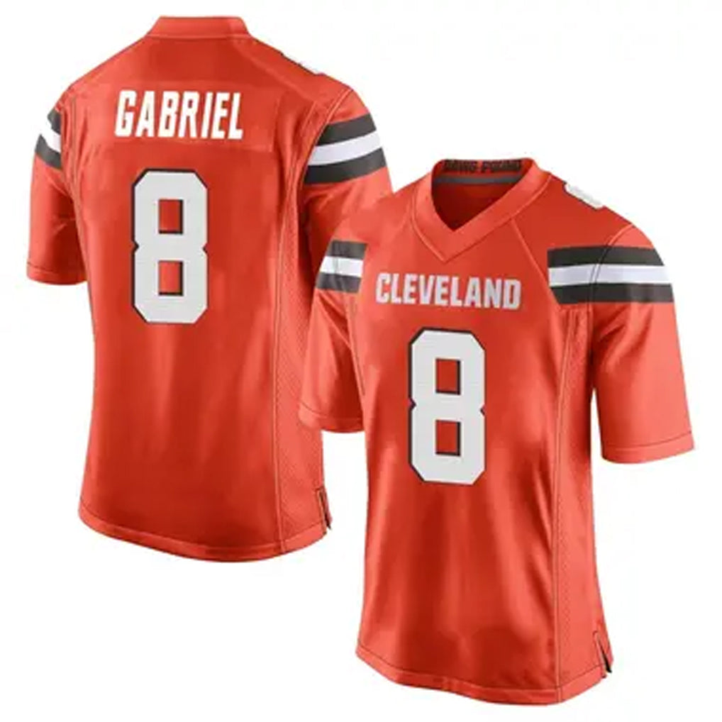 C.Browns #8 Dillon Gabriel Player Orange Game Football Jerseys