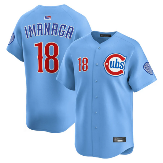 C.Cubs #18 Shota Imanaga Player Light Blue Replica Baseball Jerseys