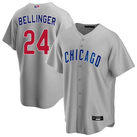 C.Cubs #24 Cody Bellinger Player Gray Replica Game Baseball Jerseys