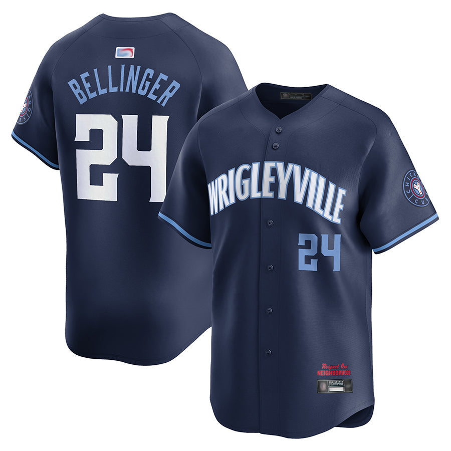 C.Cubs #24 Cody Bellinger Player Navy Limited City Connect Baseball Jerseys