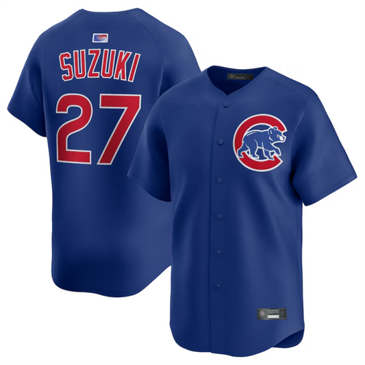 C.Cubs #27 Seiya Suzuki Player Royal Limited Baseball Jerseys