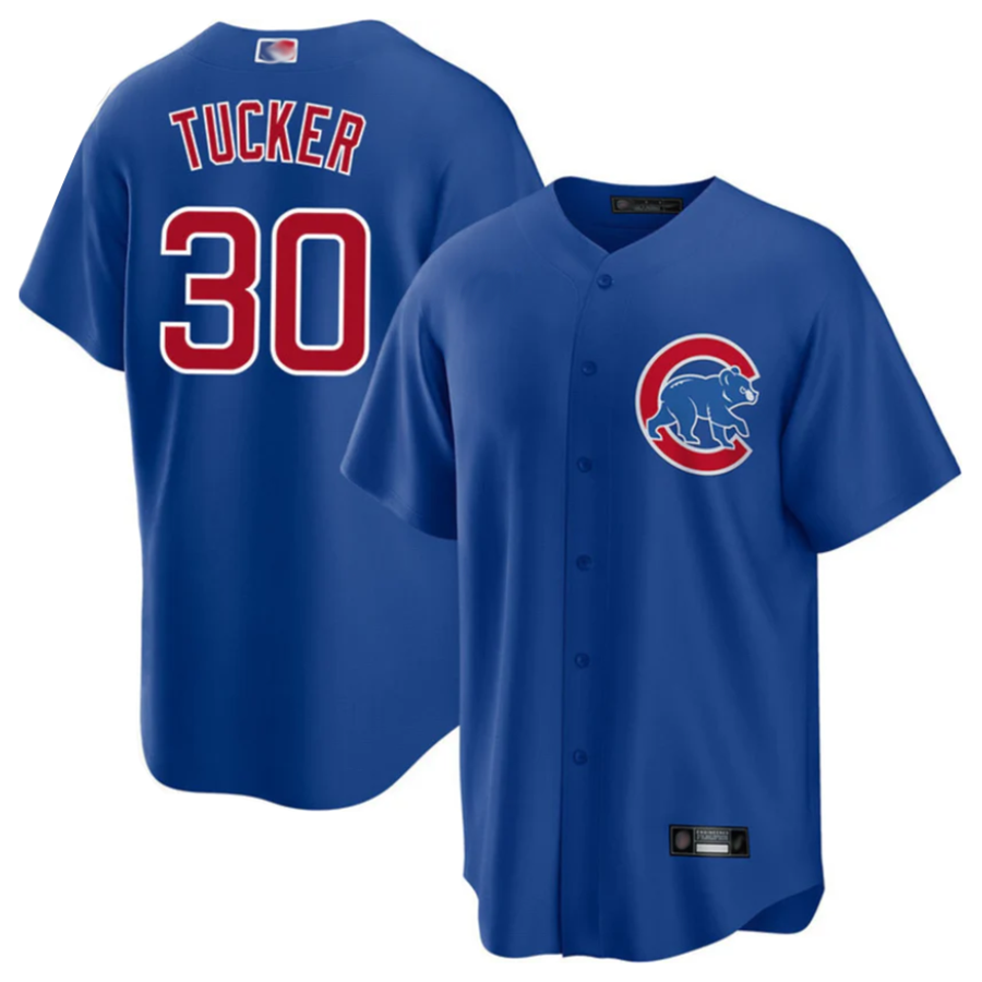 C.Cubs #30 Kyle Tucker Player Blue Home Replica Baseball Jerseys