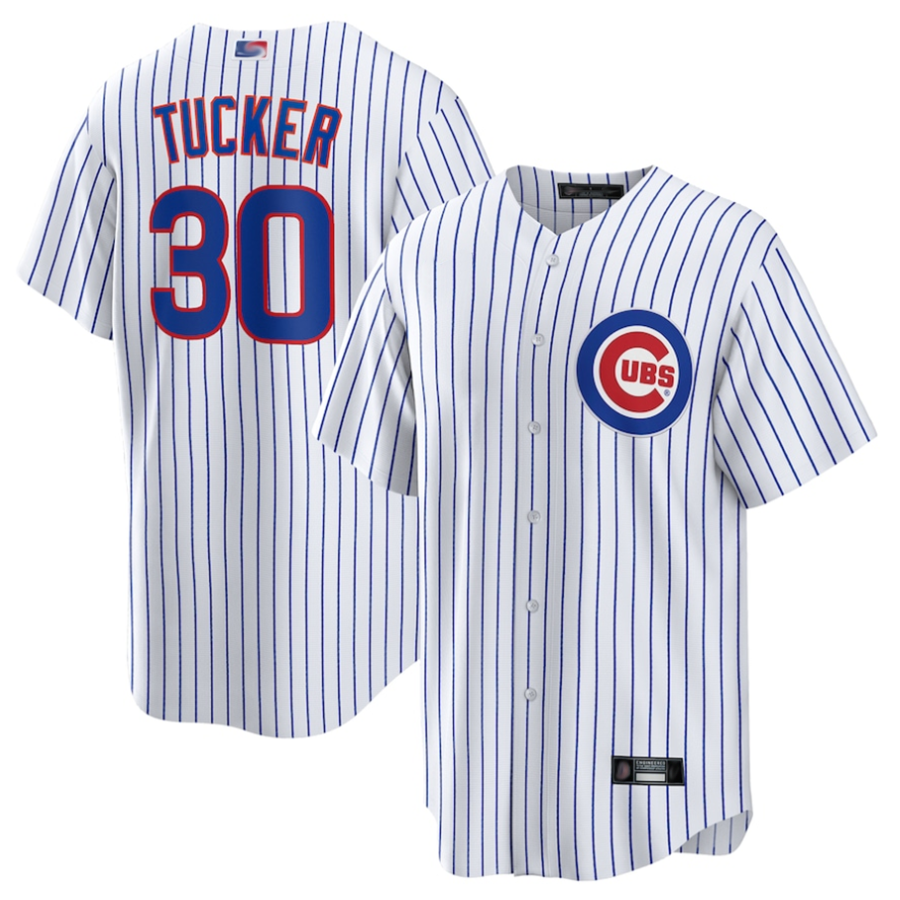 C.Cubs #30 Kyle Tucker Player White Home Replica Baseball Jerseys