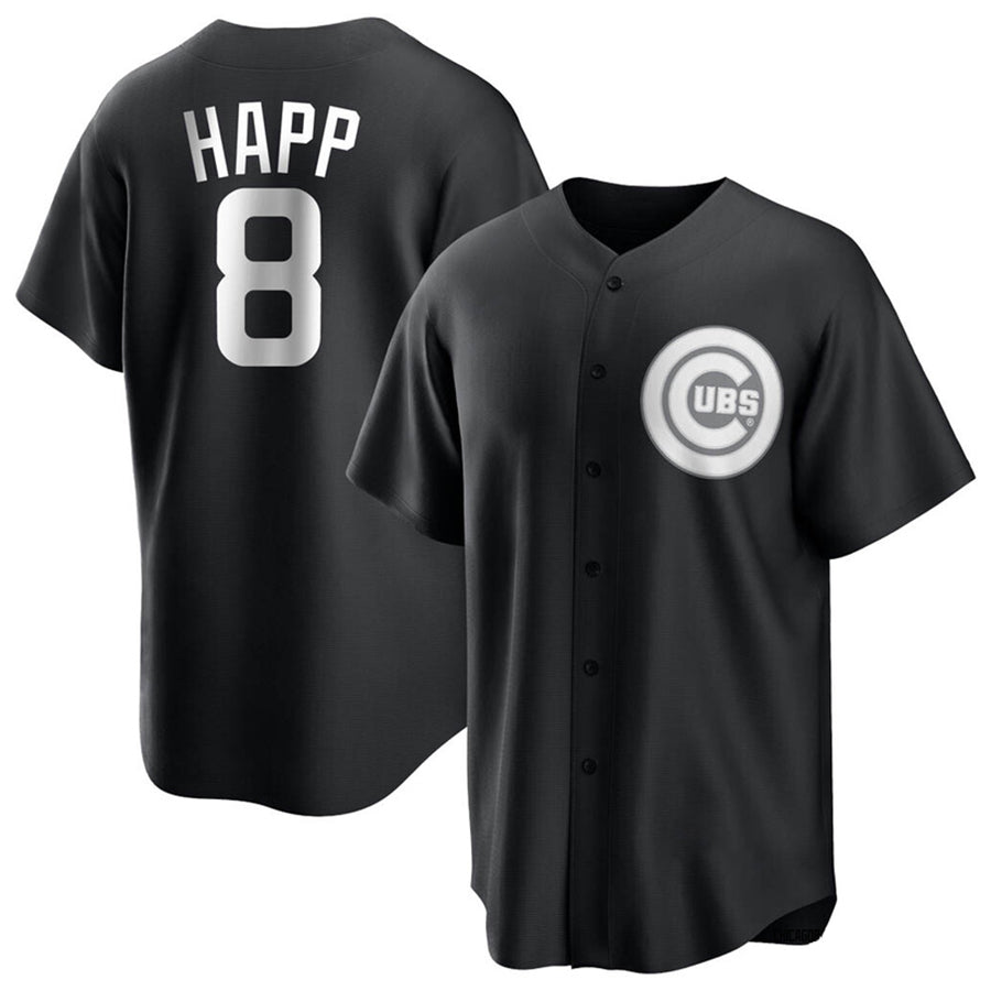 C.Cubs #8 Andre Dawson Player Black Home Replica Baseball Jerseys