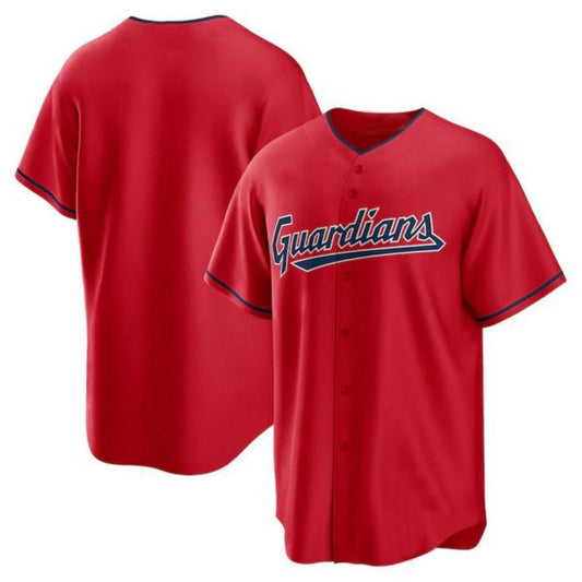 C.Guardians Blank Player Red Replica Game Baseball Jerseys