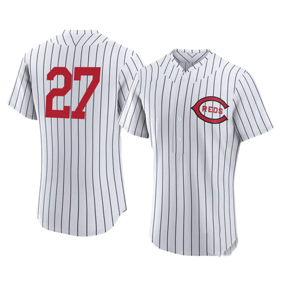C.Reds #27 Jake Fraley Player White Steer Home Replica Baseball Jerseys