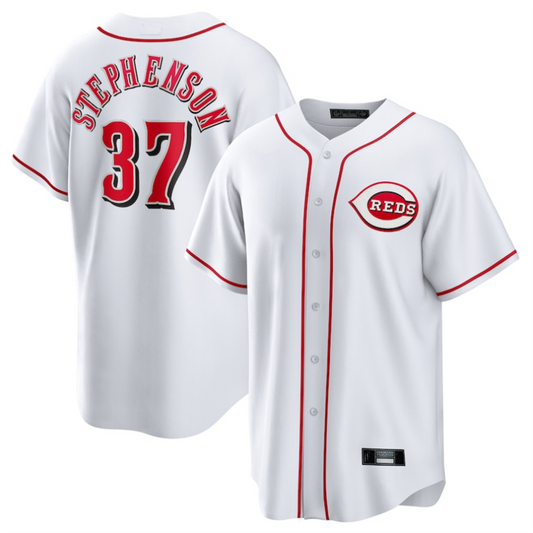 C.Reds #37 Tyler Stephenson Player White Home Replica Baseball Jerseys