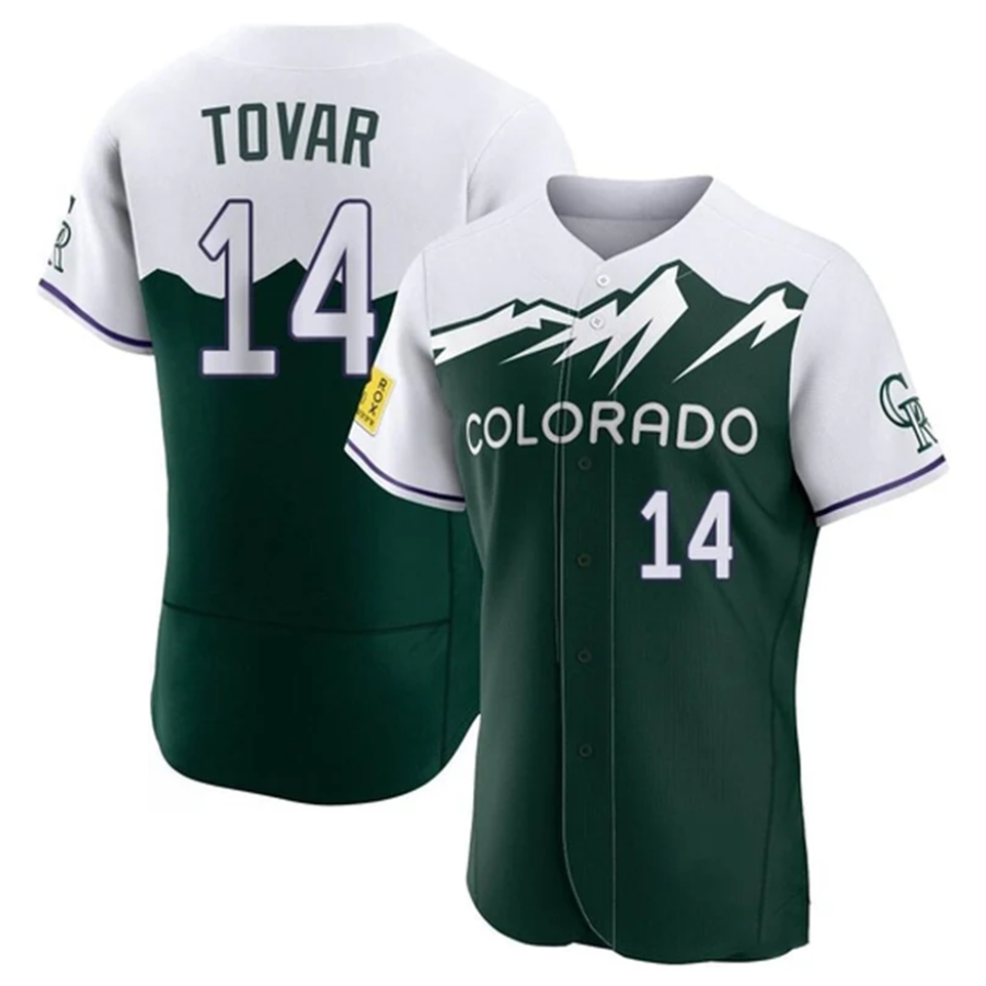 C.Rockies #14 Ezequiel Tovar Player White-Green Home Limited Elite Baseball Jerseys