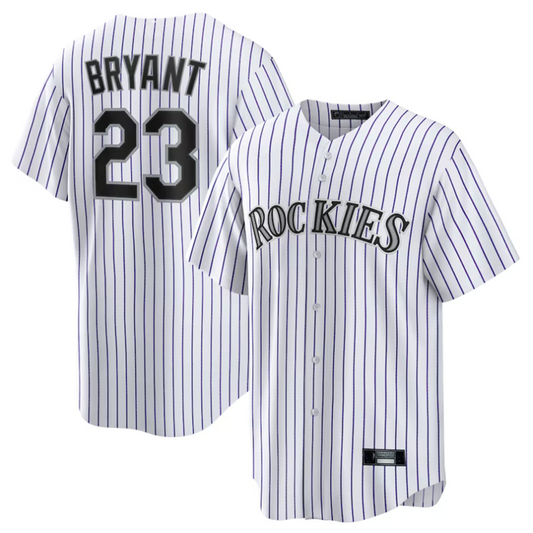 C.Rockies #23 Kris Bryant Player White Replica Game Baseball Jerseys