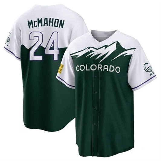 C.Rockies #24 Ryan McMahon Player Green Replica Limited Baseball Jerseys