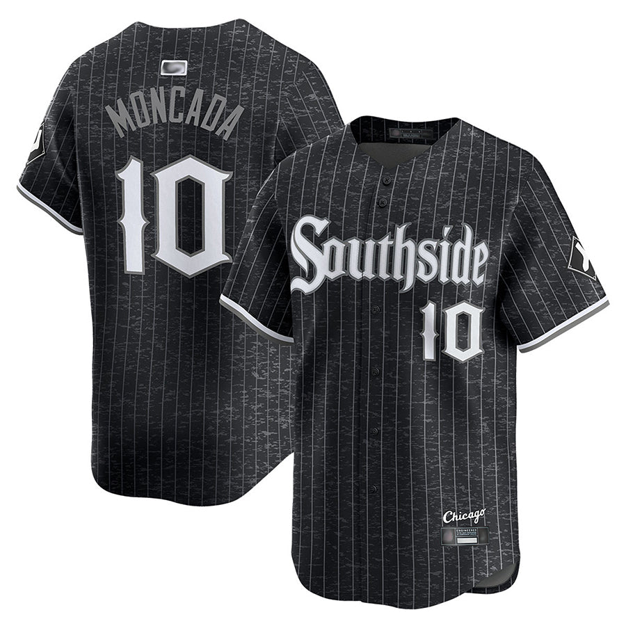 C.White Sox #10 Yoan Moncada Player City Connect Limited Black Baseball Jerseys