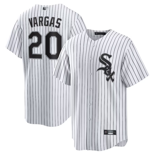 C.White Sox #20 Miguel Vargas Player White Home Replica Baseball Jerseys