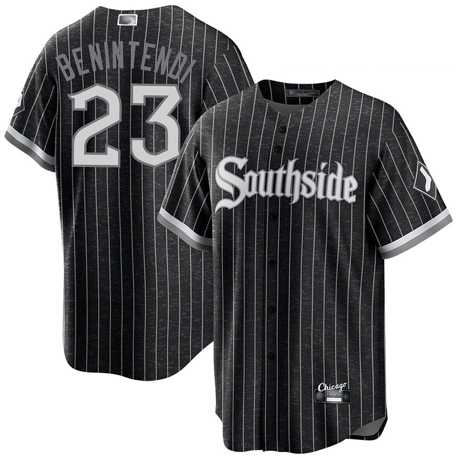 C.White Sox #23 Andrew Benintendi Player City Connect Limited Black Baseball Jerseys