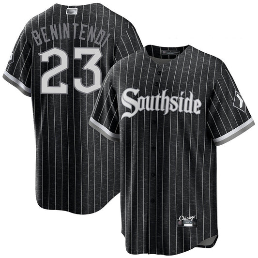 C.White Sox #23 Andrew Benintendi Player City Connect Limited Black Baseball Jerseys
